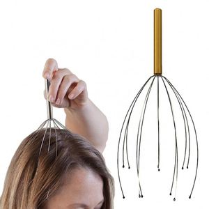 Masajeador de Cabeza de Metal con Forma de Araña/Pulpo, con Mango de Plástico y Cabezal de Acero Inoxidable - Product Image 2