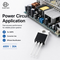 Diode à récupération rapide de qualité industrielle 600V 30A TO-220 avec tab de montage sur dissipateur thermique pour une stabilité accrue, idéale pour l'industrie