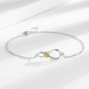 Collar y Pulsera con Símbolo de Anillo Infinito Mobius en Forma de 8, Estilo Retro Personalizado, Nueva Moda Coreana, Joyería de Plata Limitada - Product Image 4