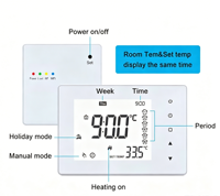 Termostato de Calefacción para Caldera de Gas con Pantalla LCD de Alta Precisión, Inalámbrico por RF, WiFi Tuya, Programable Semanalmente, con Receptor para el Mercado de América del Norte