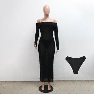 Abito seducente con spalle scoperte, trasparente, che esalta le curve, con design a cut-out, perfetto per le serate fuori. - Product Image 5