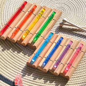 Jinfang Sette Colori Potente Suono 440Hz & 432Hz Bacchetta Sonora in Cristallo di Quarzo Terapia del Suono - Product Image 3