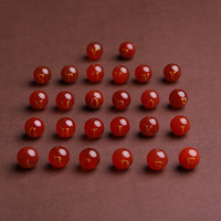 Vente en gros 8mm 10mm pierre naturelle cornaline rouge dorure sculpture 26 lettres cristal agate rouge perles en vrac pour la fabrication de bijoux à bricoler soi-même