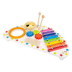 Instruments à Percussion éducatifs en bois pour enfants, 12 pièces, jouets de station de <span class=keywords><strong>musique</strong></span>, Instruments de <span class=keywords><strong>musique</strong></span> multifonctionnels - Product Image 2