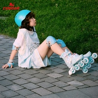 Patins à roulettes professionnels pour enfants, filles et garçons débutants, réglables, roues silencieuses, pour cours d'entraînement, en caoutchouc PP/PU