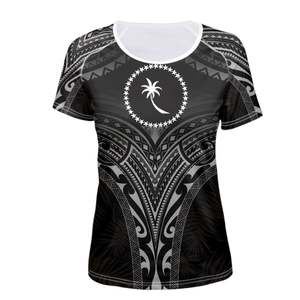 T-shirts surdimensionnés pour hommes, <span class=keywords><strong>tatouage</strong></span> polynésique Chuuk, Design blanc assorti, amour Couples, T-shirt d'été décontracté à col rond - Product Image 3