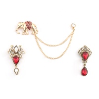 Chaîne d'Avatar d'animaux pour femmes Broches exquises Bijoux de luxe Broche corsage en strass