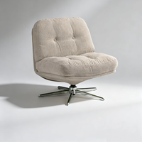 Fauteuil de détente pivotant moderne en tissu, confortable et moelleux, pour salon et balcon, canapé de relaxation pour la maison