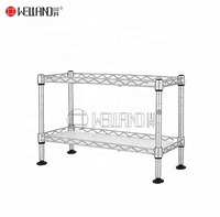 Étagère de rangement en métal à deux niveaux, mini, double étage, pour cuisine, support de rangement sur table