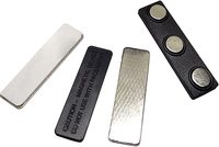 Clips magnétiques réutilisables personnalisés d'étiquette nominative en métal de néodyme attachés sur des plaques d'identification pour le bureau et la conférence