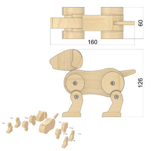 Kit Fai-da-Te in Legno ShaunChee STEM a Forma di Cane, Giocattolo Educativo Non Tossico, Vendita all'Ingrosso - Product Image 2