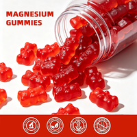OEM Private Label Magnesium Glycinaat Gummies 1000mg voor Volwassenen Verbeterd Geheugen Slaap Ontspanning Suiker Vrij Vegan 60 Stuks