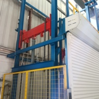 CE 4m 8m Hidrolik/Elektrikli Kılavuz Raylı Küçük Yük Asansörü Dikey Depo 1000kg Yük Lifti
