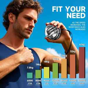 Ballon gyroscopique RS pour exercices de poignet et d'avant-bras, entraîneur de poignet et de bras, lumière LED, ballon gyroscopique pour la puissance du poignet et de l'avant-bras - Product Image 3