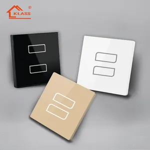 Manufacturer Wholesale Smart Home Design Wall Touch Switch Touch Control Light Switch With Glass Panel