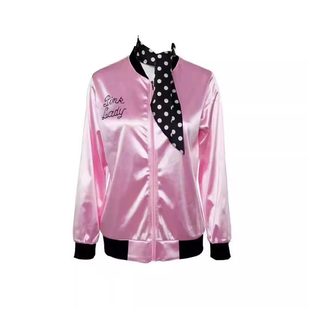 Buy In Bulk Pink Ladies Grease Costume Made Of Satin Material | Alibaba.com