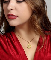 S925 Argent Collier Tournesol Offre Spéciale Européen et Américain Série Forêt Femme Petit Pendentif Tempérament Frais
