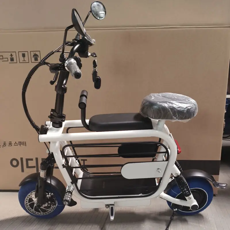 48V 500W plegable 11 pulgadas Mini Pet ciclomotor eléctrico movilidad Scooter bicicleta con cesta para mascotas