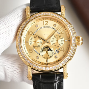 Montre de luxe originale haut de gamme en alliage, verre saphir, mouvement mécanique entièrement automatique, pour homme, style crocodile simple - Product Image 1