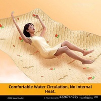 Couverture chauffante électrique imprimée à circulation d'eau, matelas chauffant double pour la maison, neuf réglages de température, minuterie