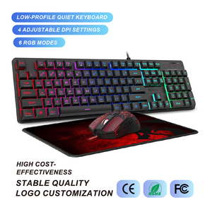 <span class=keywords><strong>Redragon</strong></span> S107 Combo de teclado y ratón para juegos de perfil bajo Teclado para juegos RGB Anti-Ghosting de 25 teclas Juego combinado de ratón de 3200 DPI - Product Image 1