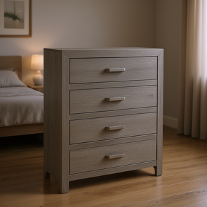 Cassettiera in Legno Impiallacciato con 5 Cassetti, Stile Rustico, Arredamento Camera da Letto, Design Moderno, Mobile da Terra per la Casa - Product Image 2