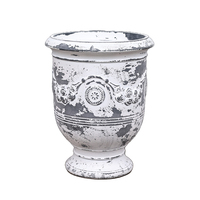 Grand pot de fleurs multicolores en céramique émaillée durable, grande taille pour plantes d'intérieur et d'extérieur