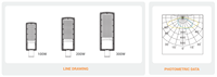 Farola LED para Exteriores, Impermeable IP65, de Aluminio, 100w 150w 200w, Todo en Uno