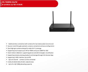 Kit Hik Original 4MP <span class=keywords><strong>WiFi</strong></span>-6 DS-2CFW04 Caméra réseau sans fil Bullet NVR-7608NI-Q1/W 8CH 1HDD NVR Audio bidirectionnel Application Hik-Connect - Product Image 6
