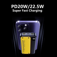 Banque d'alimentation portable avec écran LED 20000mah PD 22.5W Super charge rapide Sortie USB-C Banques d'alimentation
