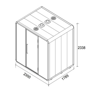 Silentbox acustico Open Office cabina di riunione telefonica personalizzata con cialde insonorizzate moderne mobili per ufficio <span class=keywords><strong>Hush</strong></span> Meet baccs - Product Image 4