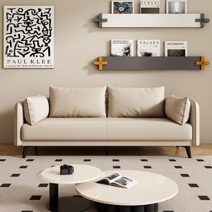 Sofá de Cuero con Diseño de Pata de Gato PT272, Tres Plazas, Mueble de Sala, Asiento con Resorte, Cómodo y Moderno - Product Image 2