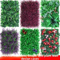 Dinding Tanaman Simulasi Rumput Buatan Plastik untuk Dekorasi Dalam Ruangan, Papan Nama Toko, dan Dekorasi Rumah 10cm atau Kurang