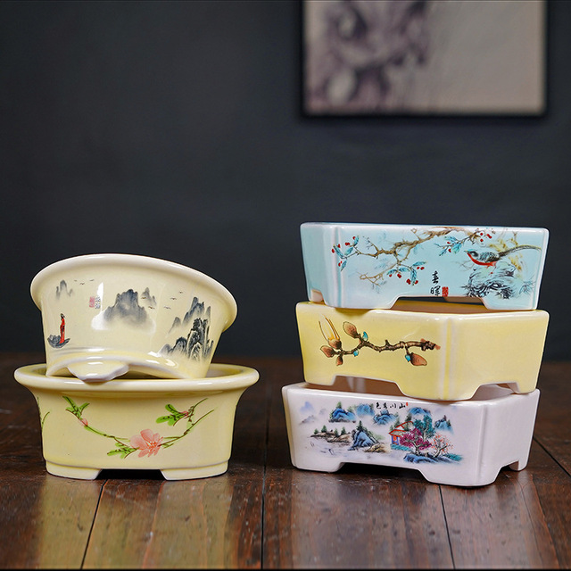 Bonsai Pots Ceramic Large,Yixing Bonsai Pot, Bonsai Pots Ceramic for Cronus Zen,Vasi Bonsai,Maceta Bonsai