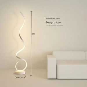 Modern Minimalist LED <strong>Floor</strong> <strong>Lamp</strong> for Living Room Bedroom Vertical <strong>Arc</strong> Smart Design with Led Base for Hotel Bedside or Bedron - Product Image 2
