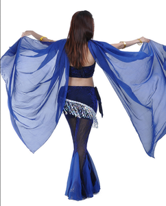Pantalones de danza del vientre de pierna recta de una <span class=keywords><strong>sola</strong></span> apertura Pantalones de práctica de baile con abertura suelta para entrenamiento - Product Image 3