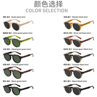 Lunettes de soleil vintage personnalisées en acétate avec montures interchangeables pour hommes et femmes