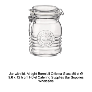 Pot en verre 50 cl H 12 cm Ø 9,6 cm avec couvercle hermétique Bormioli Officina 1825 Bormioli Rocco - Product Image 2