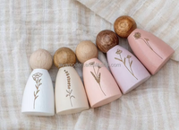 Personnalisable bricolage artisanat poupées en bois non finies personnes en bois non finies écologiques pour peindre des jouets