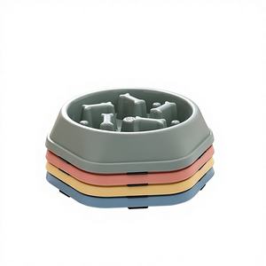 Mangkuk Makan Anjing Anti-Tersedak Anti-Jatuh Bentuk Tulang, Mangkuk Plastik Portabel untuk Makan Hewan Peliharaan - Product Image 5