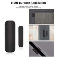 Sensor Magnetik Pintu/Jendela WiFi Wale Wireless Putih/Hitam Mendukung Pengingat Baterai Lemah Kontrol Suara
