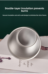 Tazza Martellata a Doppia Parete in Acciaio Inox 304, Resistente al Calore, Regalo Premium, Boccale da Birra per Caffè e Ristoranti - Product Image 3