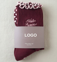 Créez Votre Propre Marque OEM/ODM : Chaussettes de Yoga à Volants Antidérapantes, Chaussettes de Pilates avec Grip, Emballage Personnalisé avec Logo