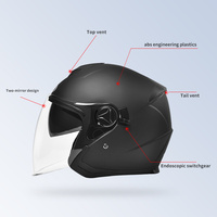 Meilleure Vente Casques de Moto Modulaires ABS Mi-Face Personnalisés Unisexes pour Adultes, Vente en Gros de Casques de Vélo et Moto