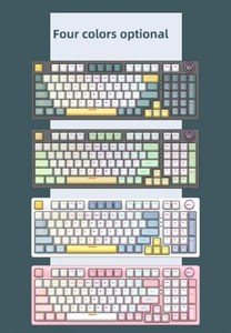 Nhà Máy Tùy Chỉnh 97/98 Phím Có Dây Chơi Game Cơ Khí Bàn Phím <span class=keywords><strong>USB</strong></span> Có Dây 98 Phím Đầy Màu Sắc Chơi Game Cơ Khí Bàn Phím Với Núm - Product Image 4
