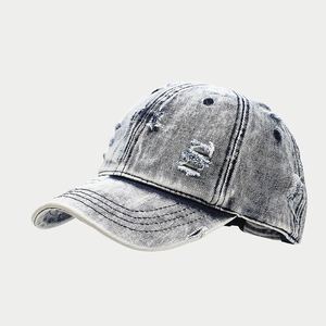 Mode Unique Direct Usine Bas quantité minimale de commande Haute Qualité Vintage Distressed Vintage Casquette de Baseball Plain Denim Casquette de Baseball - Product Image 2