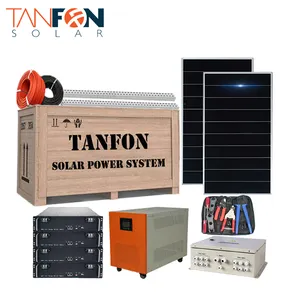 Excellent produit de grande Valeur d'énergie renouvelable AC 2KW Tanfon photovoltaïque complet système solaire 2kva kit de panneaux solaires