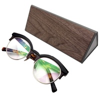 Ensemble d'étuis à lunettes pour lunettes de soleil pliables triangulaires, nouveau design, emballage en cuir