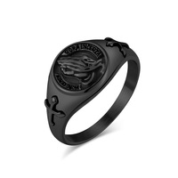 Religiöser Schmuck Herren Edelstahl Kreuz Herren Gebets ring