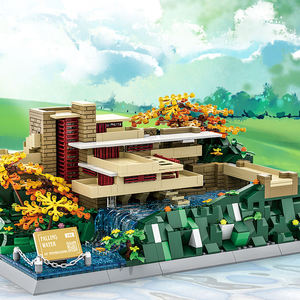 Wange 5232 Fallingwater Pennsylvania America Building Attractions Small Particles Assemble Building Block Bricks Set Plastic Toy - Product Image 2